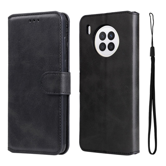 For Honor 50 Lite 5G / Huawei Nova 8i JUNSUNMAY Calf Texture Leather Phone Case(Black) - Honor Cases by JUNSUNMAY | Online Shopping UK | buy2fix