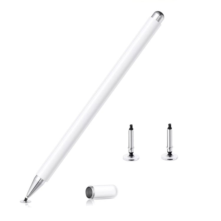 AT-29  High Accuracy Single Use Magnetic Suction Passive Capacitive Pen Mobile Phone Touch Stylus with 2 Pen Head(White) - Stylus Pen by buy2fix | Online Shopping UK | buy2fix