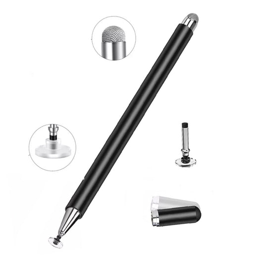 AT-30 2-in-1 Silicone Sucker + Conductive Cloth Head Handwriting Touch Screen Pen Mobile Phone Passive Capacitive Pen with 1 Pen Head(Black) - Stylus Pen by buy2fix | Online Shopping UK | buy2fix