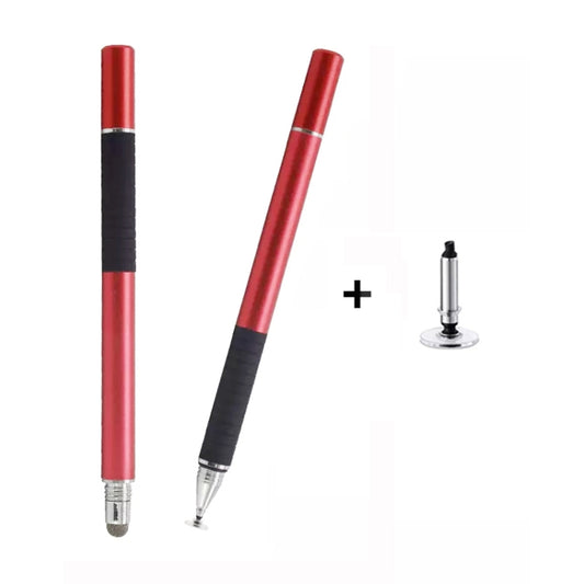 AT-31 Conductive Cloth Head + Precision Sucker Capacitive Pen Head 2-in-1 Handwriting Stylus with 1 Pen Head(Red) - Stylus Pen by buy2fix | Online Shopping UK | buy2fix