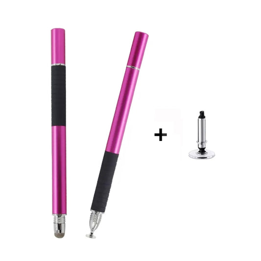 AT-31 Conductive Cloth Head + Precision Sucker Capacitive Pen Head 2-in-1 Handwriting Stylus with 1 Pen Head(Rose Red) - Stylus Pen by buy2fix | Online Shopping UK | buy2fix