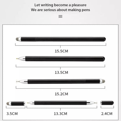 AT-32 3-in-1 Precision Sucker Capacitive Pen + Conductive Cloth Head + Handwriting Signature Pen Mobile Phone Touch Screen Pen with 2 Pen Head(Rose Gold) - Stylus Pen by buy2fix | Online Shopping UK | buy2fix