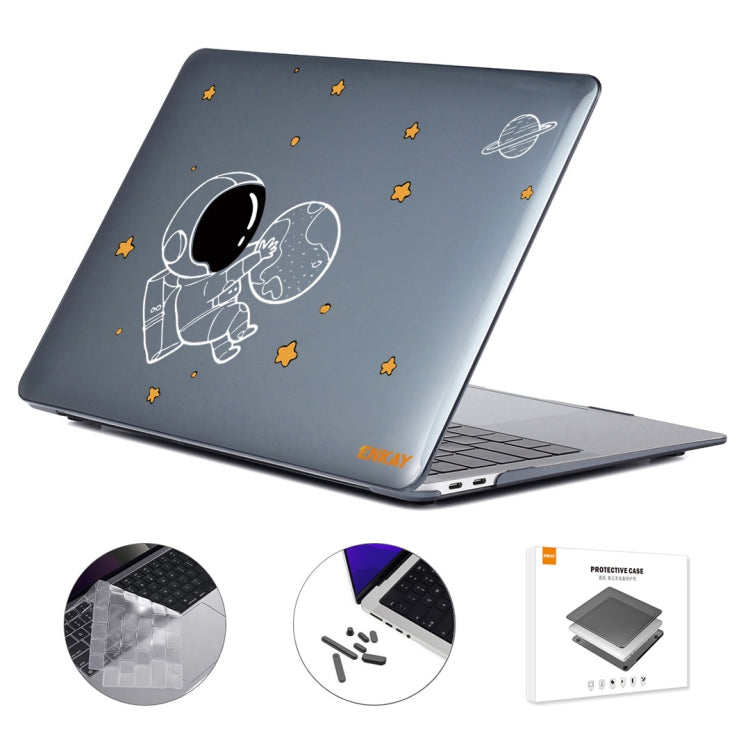 For MacBook Pro 16.2 A2485/A2880 2023 ENKAY Hat-Prince 3 in 1 Spaceman Pattern Laotop Protective Crystal Case with TPU Keyboard Film / Anti-dust Plugs, Version:US(Spaceman No.5) - MacBook Pro Cases by ENKAY | Online Shopping UK | buy2fix