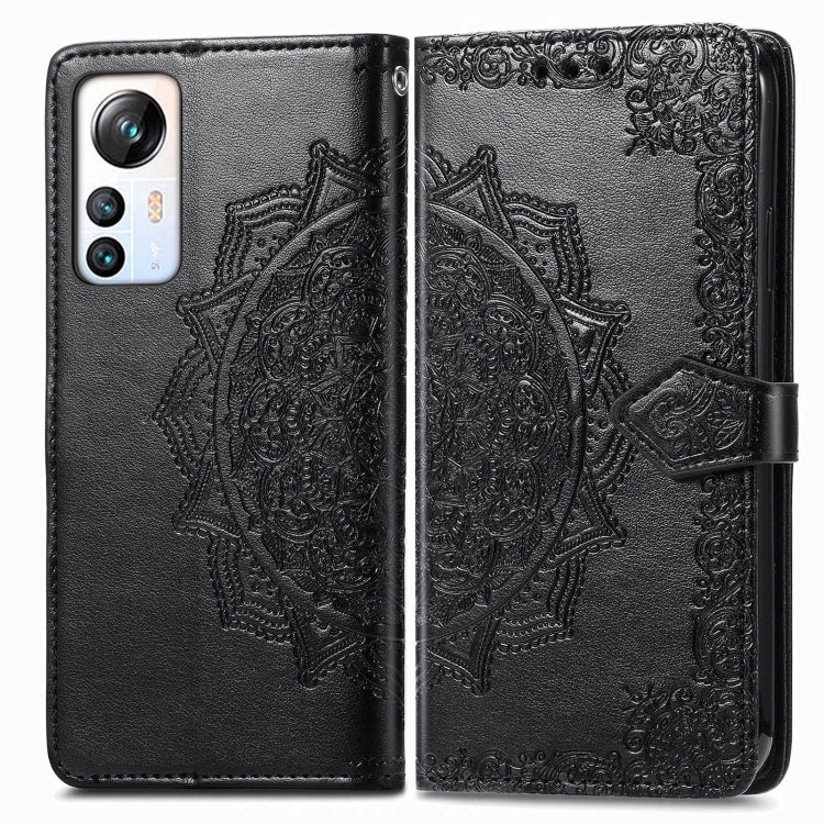 For Blackview A85 Mandala Flower Embossed Leather Phone Case(Black) - More Brand by buy2fix | Online Shopping UK | buy2fix