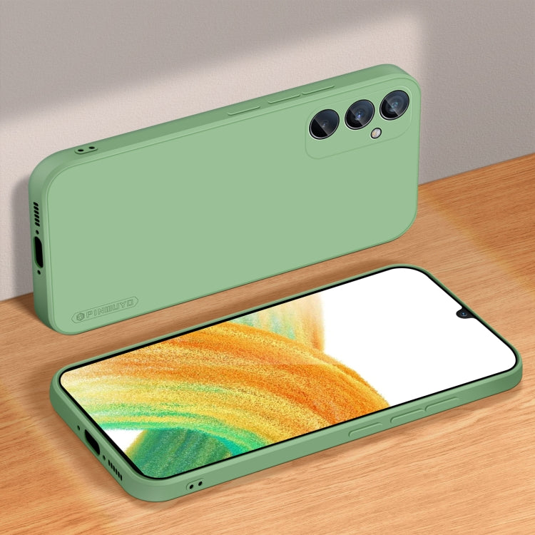 For Samsung Galaxy A34 5G PINWUYO Sense Series Liquid Silicone TPU Phone Case(Green) - Galaxy Phone Cases by PINWUYO | Online Shopping UK | buy2fix