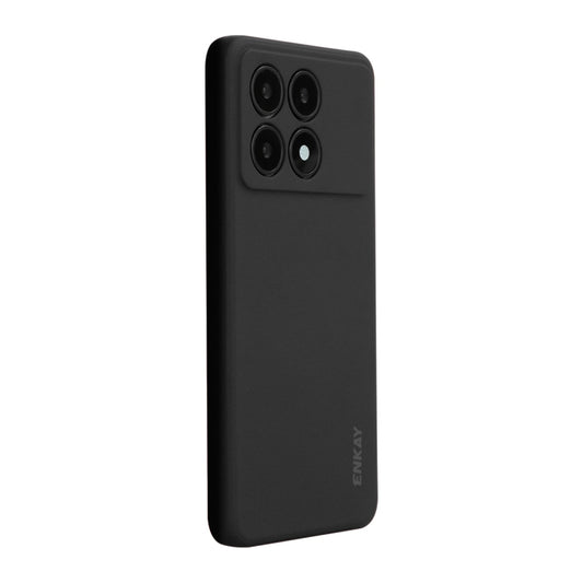 For Xiaomi Poco F6 Pro / Redmi K70 ENKAY Hat-Prince Liquid Silicone Shockproof Soft Phone Case(Black) - Xiaomi Cases by ENKAY | Online Shopping UK | buy2fix