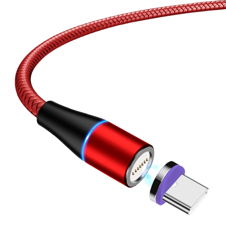 ENKAY ENK-CB1391 5A USB to Type-C Magnetic Fast Charging Data Cable with LED Light, Length: 1m(Red) - Charging Cable & Head by ENKAY | Online Shopping UK | buy2fix