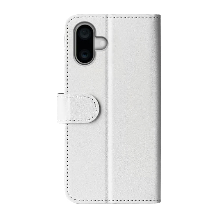 For iPhone 16 R64 Texture Horizontal Flip Leather Phone Case(White) - iPhone 16 Cases by buy2fix | Online Shopping UK | buy2fix