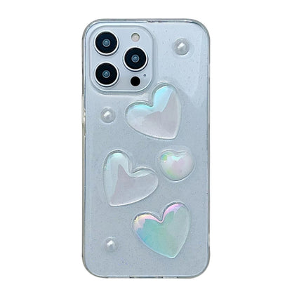 For iPhone 16 Pro Love Epoxy TPU Phone Case(Transparent) - iPhone 16 Pro Cases by buy2fix | Online Shopping UK | buy2fix