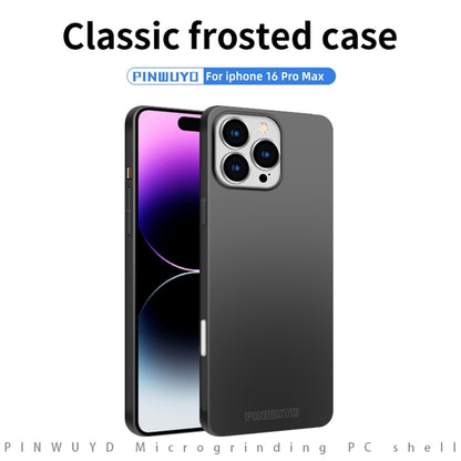 For iPhone 16 Pro Max PINWUYO Micro-Frosted PC Ultra-thin Hard Phone Case with Magsafe Magnetic Ring(Gold) - iPhone 16 Pro Max Cases by PINWUYO | Online Shopping UK | buy2fix