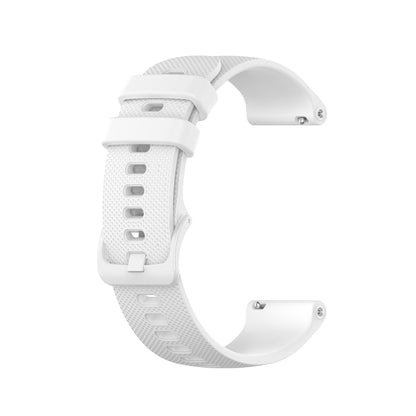 For Samsung Galaxy watch 5 Golf Edition 20mm Checkered Silicone Watch Band(White) - Watch Bands by buy2fix | Online Shopping UK | buy2fix