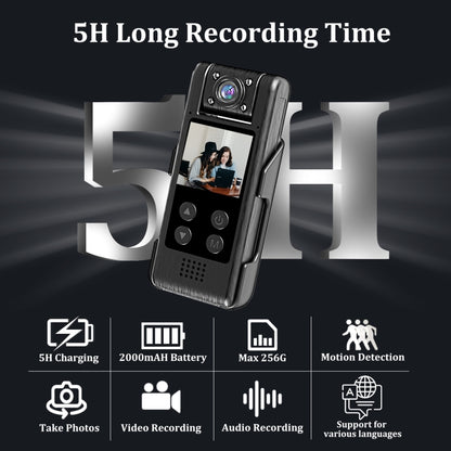 L10 1.3 Inch 180 Degree Rotation HD Outdoor Sports Camera HD Law Enforcement Recorder - Digital Video Recorder by buy2fix | Online Shopping UK | buy2fix