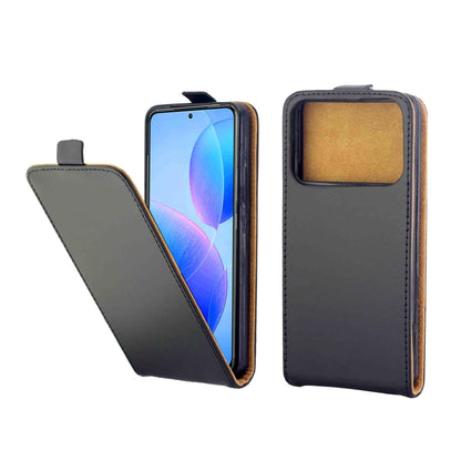 For Xiaomi Redmi K70 / K70 Pro Vertical Flip Leather Phone Case with Card Slot(Black) - K70 Pro Cases by buy2fix | Online Shopping UK | buy2fix