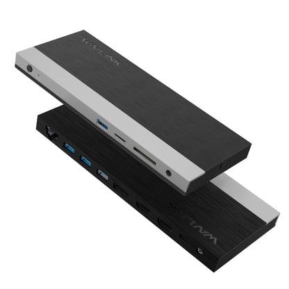 Wavlink UMD05 Display Port HDMI Port RJ45 Ethernet Triple Display MST Laptop Docking Station, Plug:EU Plug -  by WAVLINK | Online Shopping UK | buy2fix