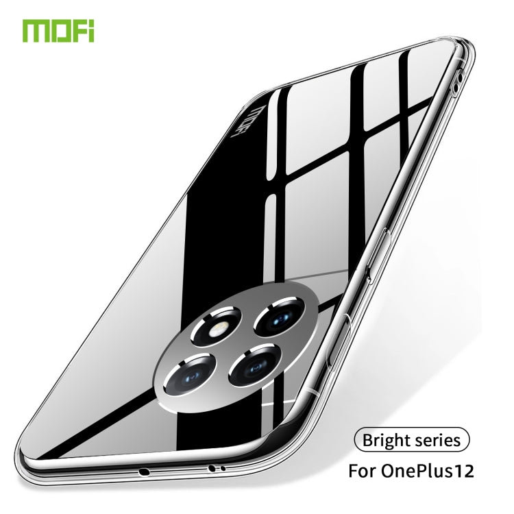 For OnePlus 12 MOFI Ming Series Transparent Ultra-thin TPU Phone Case(Transparent) - OnePlus Cases by MOFI | Online Shopping UK | buy2fix