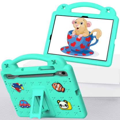 For Samsung Galaxy Tab S9 X710/X716B Handle Kickstand Children EVA Shockproof Tablet Case(Mint Green) - Galaxy Tab S9 Cases by buy2fix | Online Shopping UK | buy2fix