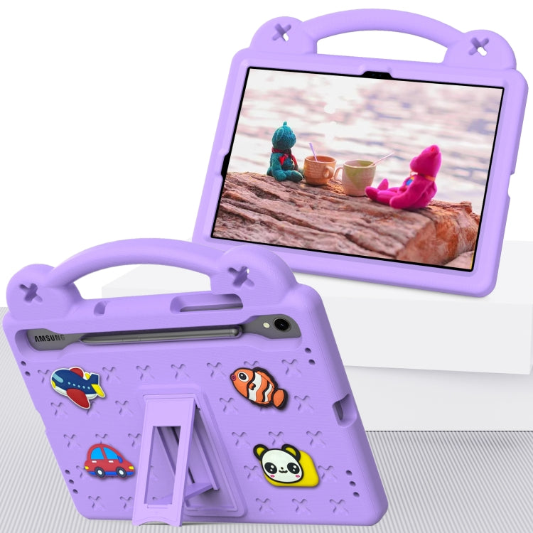 For Samsung Galaxy Tab S9 FE / X510N Handle Kickstand Children EVA Shockproof Tablet Case(Light Purple) - Galaxy Tab S9 FE by buy2fix | Online Shopping UK | buy2fix