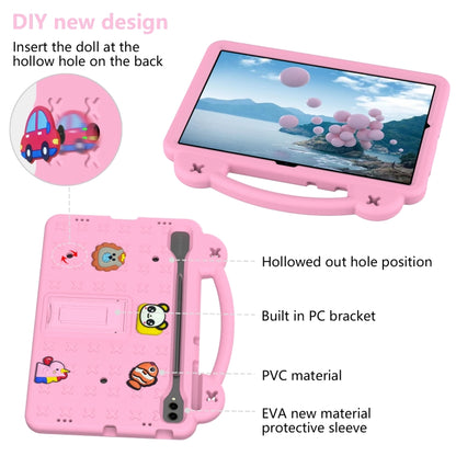 For Samsung Galaxy Tab S10+12.4 X820 Handle Kickstand Children EVA Shockproof Tablet Case(Pink) - Tab S10+ Cases by buy2fix | Online Shopping UK | buy2fix