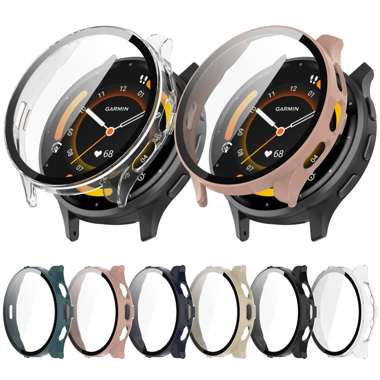 For Garmin Venu 3S PC + Tempered Film Integrated Watch Protective Case(Black) - Watch Cases by buy2fix | Online Shopping UK | buy2fix