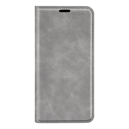 For Xiaomi Redmi K70 Retro-skin Magnetic Suction Leather Phone Case(Grey) - K70 Cases by buy2fix | Online Shopping UK | buy2fix