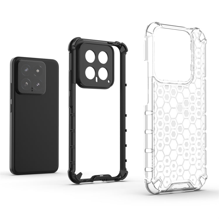 For Xiaomi 14 Shockproof Honeycomb Phone Case(White) - 14 Cases by buy2fix | Online Shopping UK | buy2fix