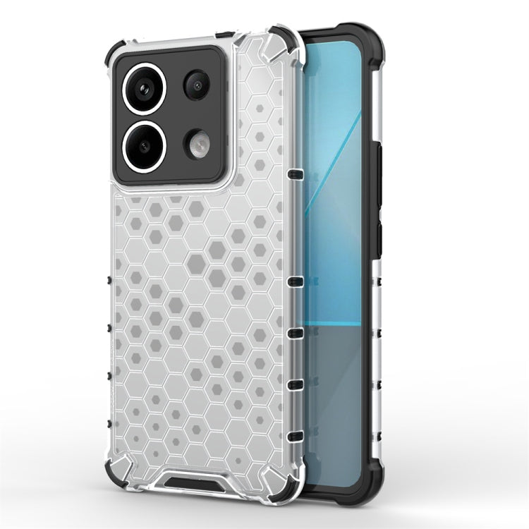 For Xiaomi Poco X6 Shockproof Honeycomb Phone Case(White) - Xiaomi Cases by buy2fix | Online Shopping UK | buy2fix