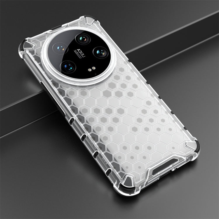 For Xiaomi 14 Ultra Shockproof Honeycomb Phone Case(White) - 14 Ultra Cases by buy2fix | Online Shopping UK | buy2fix