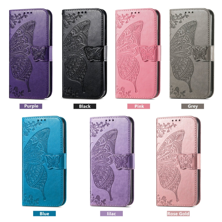 For Ulefone Note 15 Butterfly Love Flower Embossed Leather Phone Case(Pink) - Ulefone Cases by buy2fix | Online Shopping UK | buy2fix