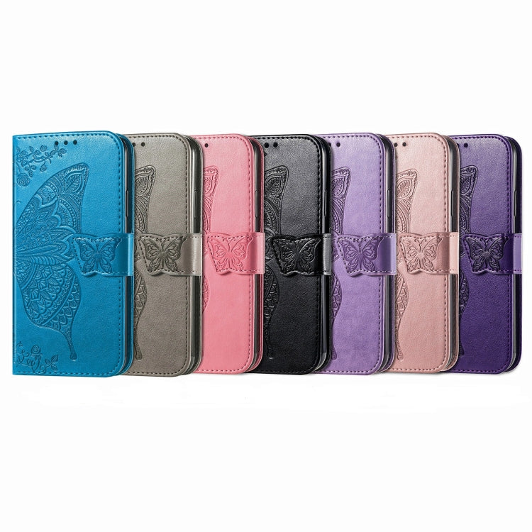 For Xiaomi 14 Pro Butterfly Love Flower Embossed Leather Phone Case(Dark Purple) - 14 Pro Cases by buy2fix | Online Shopping UK | buy2fix