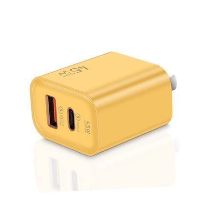 45PQ 45W PD25W + QC3.0 20W USB Fully Compatible Super Fast Charger, US Plug(Yellow) - USB Charger by buy2fix | Online Shopping UK | buy2fix