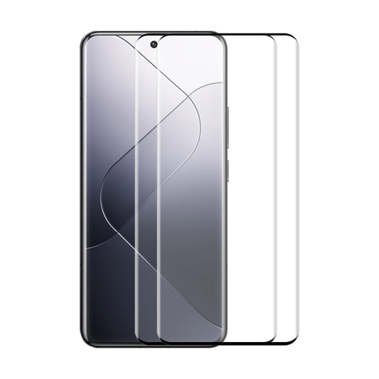 For Xiaomi 14 Pro 2pcs ENKAY Hat-Prince Heat Bending Full Side Glue Tempered Glass Film - 14 Pro Tempered Glass by ENKAY | Online Shopping UK | buy2fix