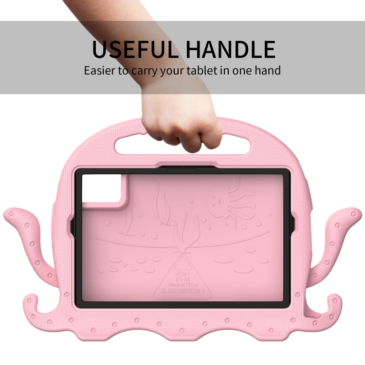 For Samsung Galaxy Tab S9 / S9 FE / S7 / S8 Octopus Style EVA Hybrid PC Shockproof Tablet Case with Strap(Pink) - Galaxy Tab S9 Cases by buy2fix | Online Shopping UK | buy2fix