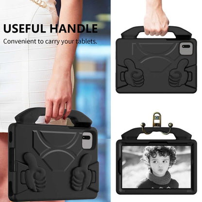 For Samsung Galaxy TAB S9 11 X710 2023 Thumb Bracket EVA Shockproof Tablet Case(Black) - Galaxy Tab S9 Cases by buy2fix | Online Shopping UK | buy2fix