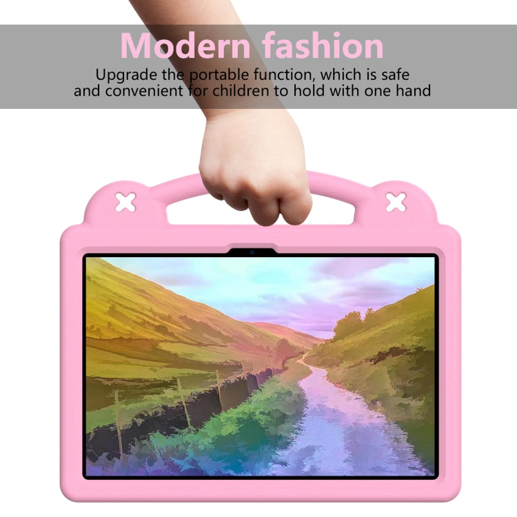 For Honor Pad 9 2023 12.1 Handle Kickstand Children EVA Shockproof Tablet Case(Pink) - Honor by buy2fix | Online Shopping UK | buy2fix