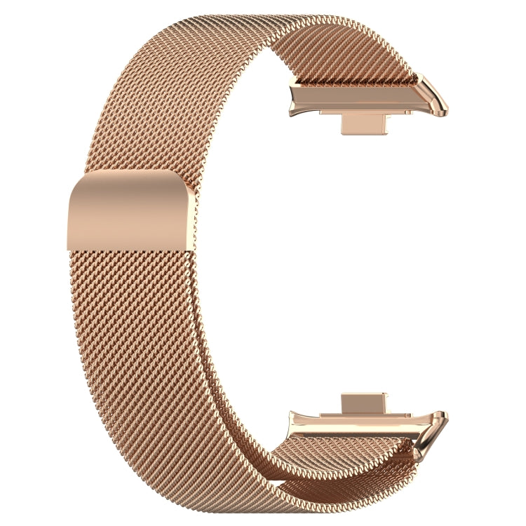 For Redmi Watch 4 Milan Magnetic Steel Mesh Watch Band(Rose Gold) - Watch Bands by buy2fix | Online Shopping UK | buy2fix