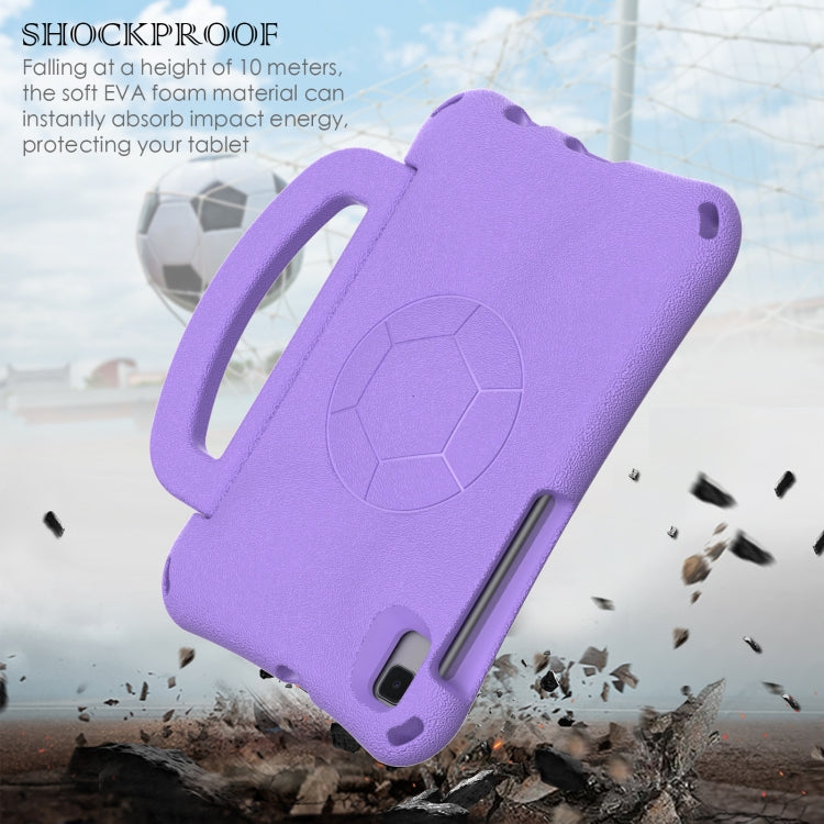 For Samsung Galaxy Tab A7 Lite 8.7 T220/T225 Handle Football Shaped EVA Shockproof Tablet Case(Light Purple) - Tab A7 Lite T220 / T225 by buy2fix | Online Shopping UK | buy2fix