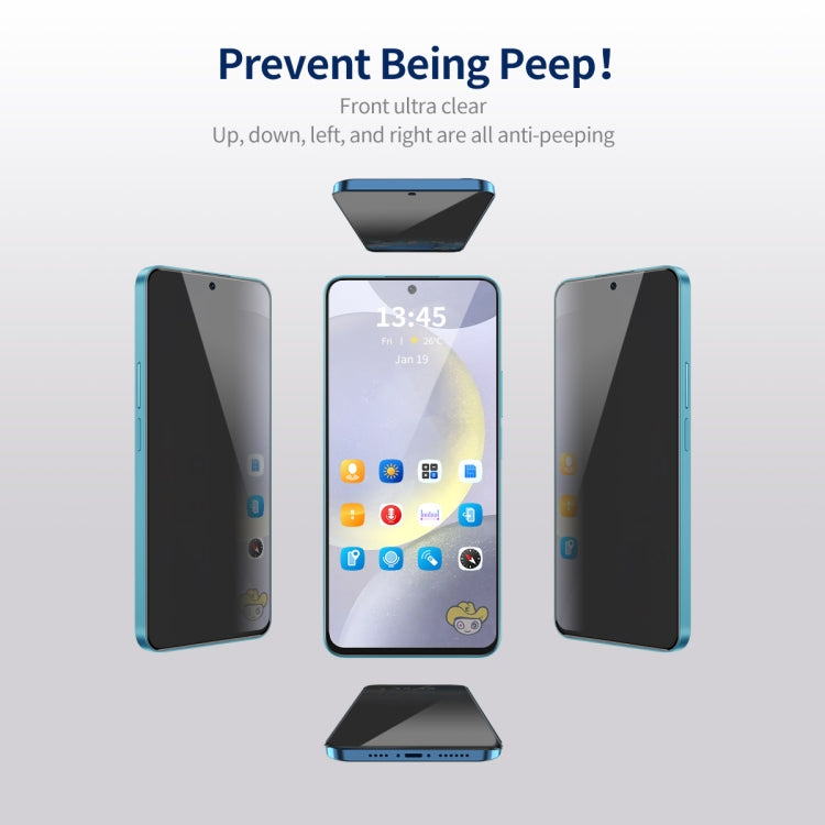 For Samsung Galaxy S24 5G 2pcs ENKAY Hat-Prince 360 Degree Anti-peeping Privacy Full Screen Tempered Glass Film - Galaxy S24 5G Tempered Glass by ENKAY | Online Shopping UK | buy2fix