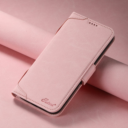 For iPhone 13 Pro SUTENI J07 Multifunctional Horizontal Flip Magsafe Leather Phone Case(Pink) - iPhone 13 Pro Cases by Suteni | Online Shopping UK | buy2fix