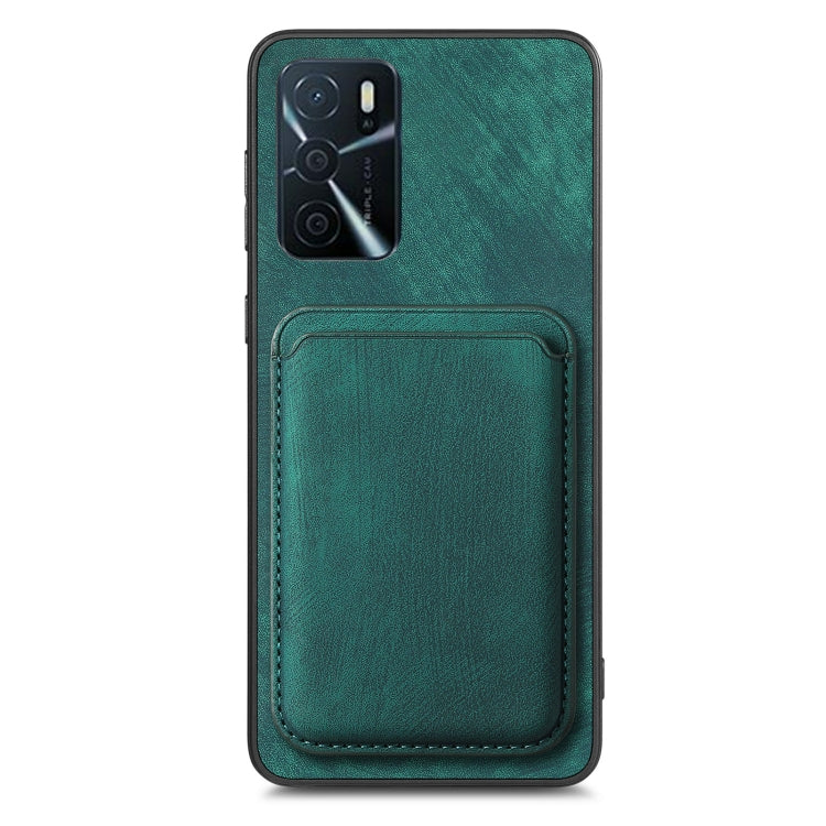 For OPPO Reno10 Global Retro Leather Card Bag Magnetic Phone Case(Green) - OPPO Cases by buy2fix | Online Shopping UK | buy2fix