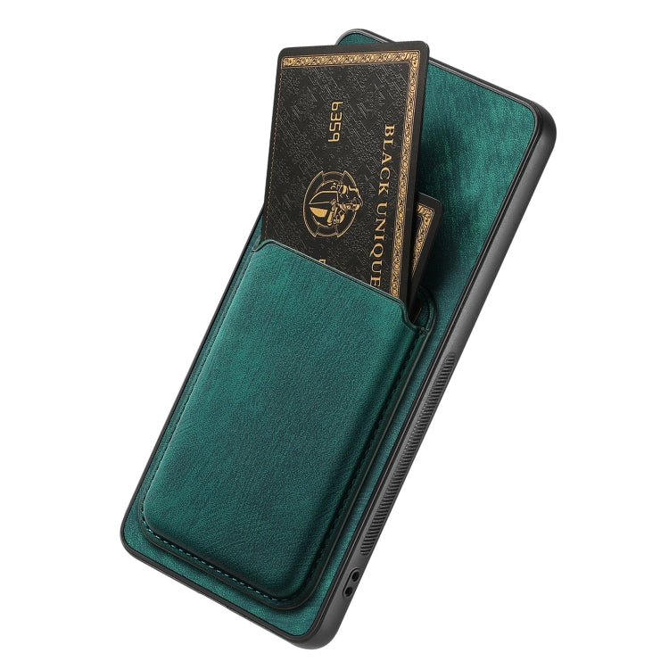 For OPPO Find X5 Retro Leather Card Bag Magnetic Phone Case(Green) - OPPO Cases by buy2fix | Online Shopping UK | buy2fix