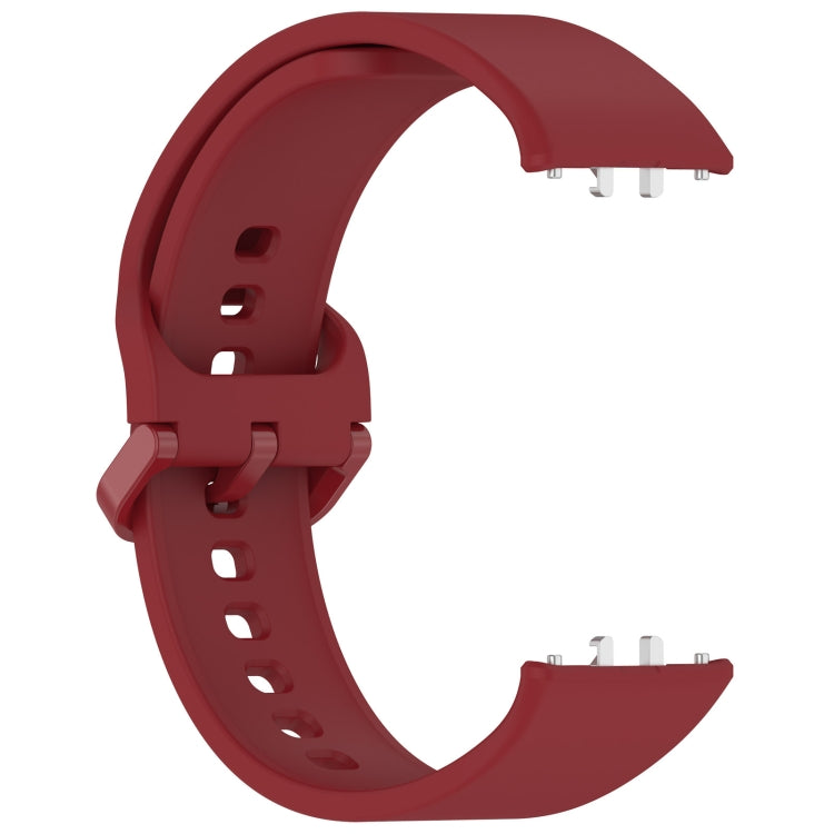 For Samsung Galaxy Fit 3 SM-R390 Solid Color Buckle Silicone Watch Band(Red) - Watch Bands by buy2fix | Online Shopping UK | buy2fix