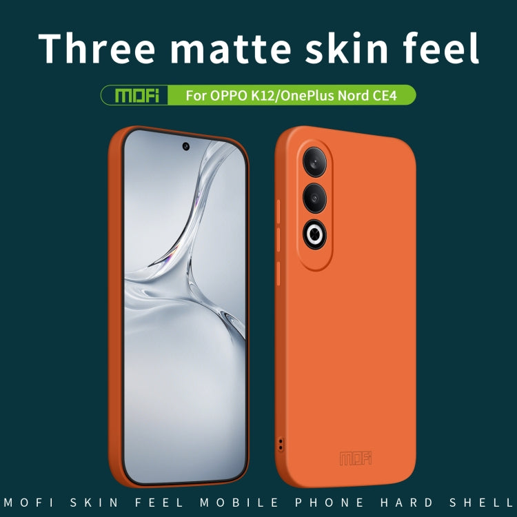 For OPPO K12 / OnePlus Nord CE4 MOFI Qin Series Skin Feel All-inclusive PC Phone Case(Black) - OPPO Cases by MOFI | Online Shopping UK | buy2fix