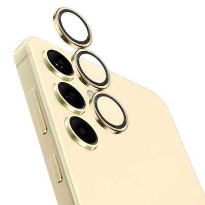 For Samsung Galaxy S24+ 5G NORTHJO Camera LensCD Vein Metal Ring Tempered Glass Film(Gold) - Galaxy S24+ 5G Tempered Glass by NORTHJO | Online Shopping UK | buy2fix