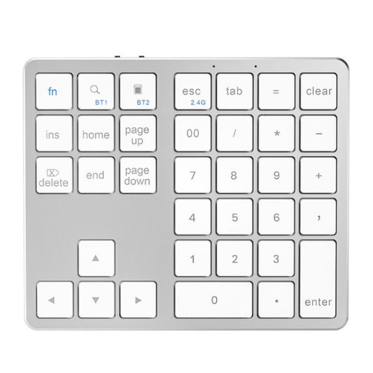 K-35 Computer Laptop Keyboard 35-Keys Tablet Accessories Bluetooth Keypad(Silver) - Wireless Keyboard by buy2fix | Online Shopping UK | buy2fix