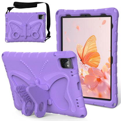 For iPad Air 11 2024 Butterfly Bracket EVA Shockproof Tablet Case(Light Purple) - iPad Air 11 2024 Cases by buy2fix | Online Shopping UK | buy2fix