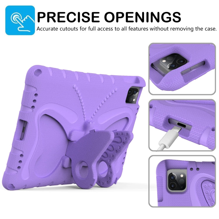 For iPad Air 11 2024 Butterfly Bracket EVA Shockproof Tablet Case(Light Purple) - iPad Air 11 2024 Cases by buy2fix | Online Shopping UK | buy2fix