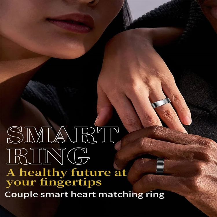 R6 SIZE 8 Smart Ring, Support Heart Rate / Blood Oxygen / Sleep Monitoring(Black) - Smart Rings / Smart Telephones by buy2fix | Online Shopping UK | buy2fix