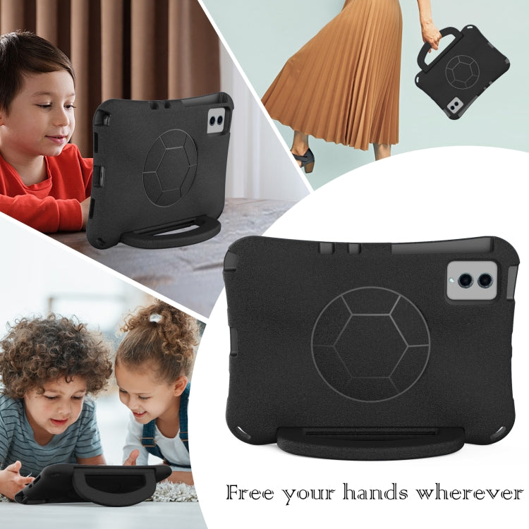 For Lenovo Tab M11 / Xiaoxin Pad 11 2024 Handle Football Shaped EVA Shockproof Tablet Case(Black) - Lenovo by buy2fix | Online Shopping UK | buy2fix