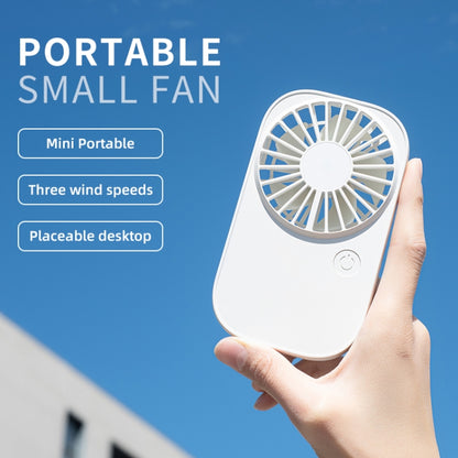 F11 Portable Rechargeable Hanging Neck Fan Cooling Handheld Fan 3 Speeds Desk Fan(White) - Electric Fans by buy2fix | Online Shopping UK | buy2fix