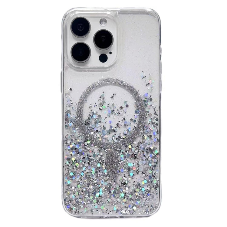 For iPhone 14 Pro Gradient Glitter MagSafe PC Hybrid TPU Phone Case(Gradient Silver) - iPhone 14 Pro Cases by buy2fix | Online Shopping UK | buy2fix